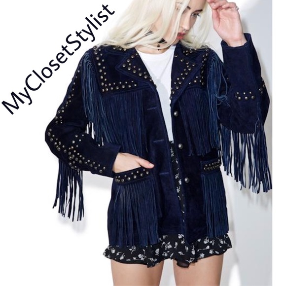 For Love And Lemons Jackets & Blazers - For Love and Lemons STUDDED Leather Jacket XS NWT